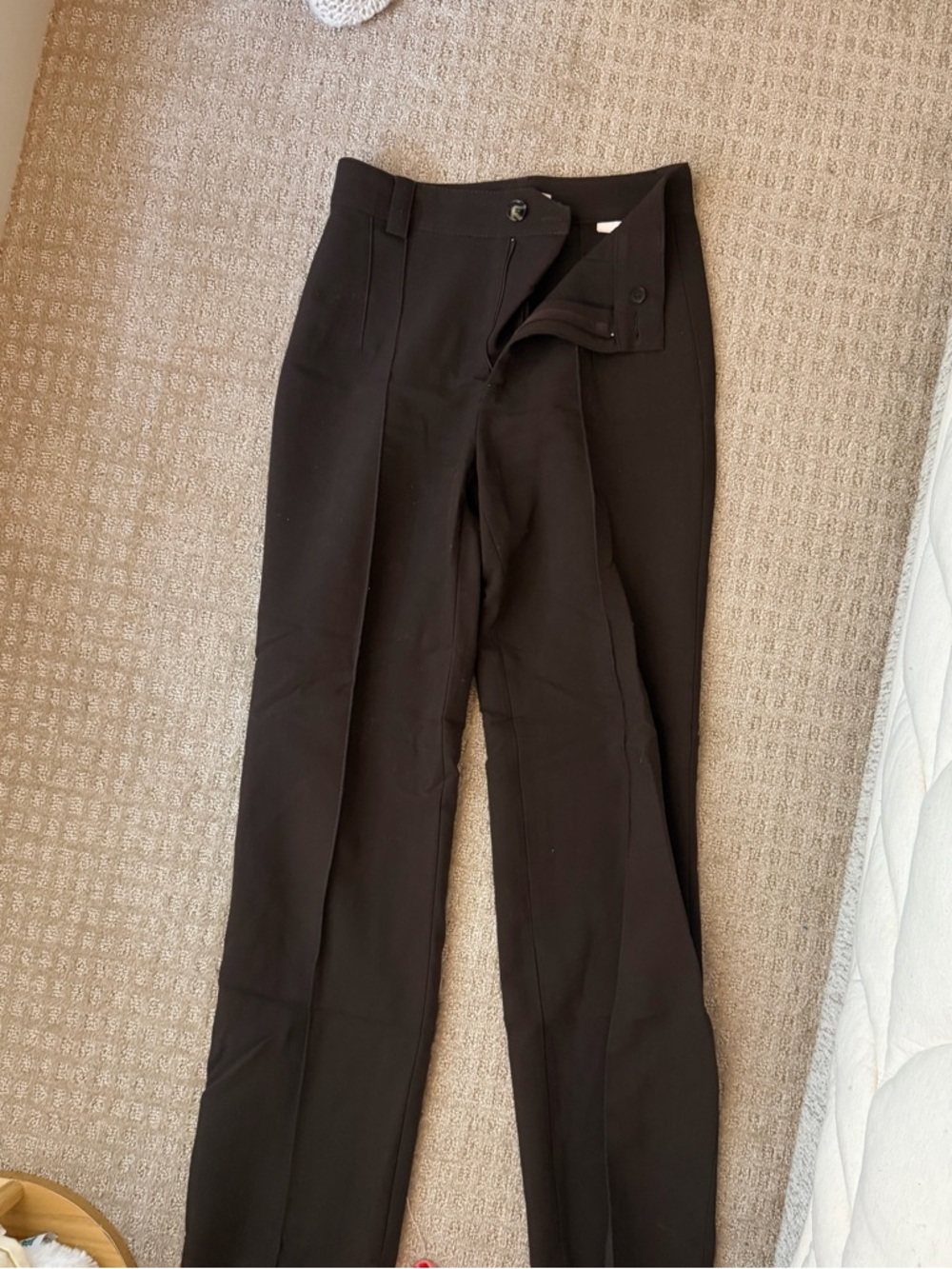 Zara Dark Brown High-Waist Trousers